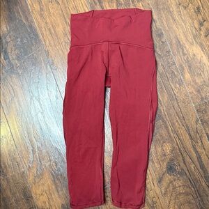 VGUC Lululemon Athletica Deep Red Leggings